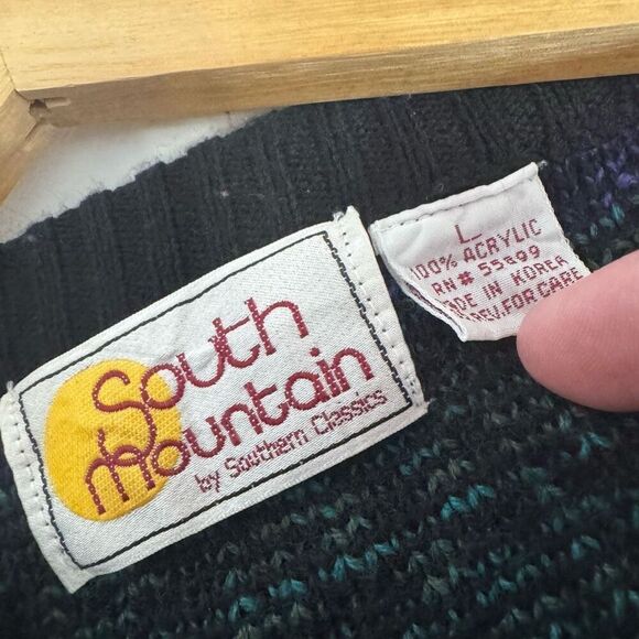 South Mountain By Southern Classics Men’s Striped Vintage Sweater Size Large - Picture 6 of 9